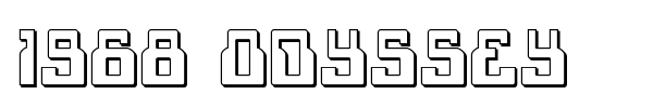 1968 Odyssey font preview