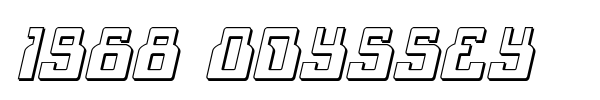 1968 Odyssey font preview