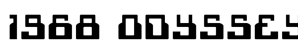 1968 Odyssey font preview