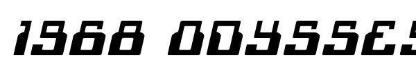 1968 Odyssey font preview