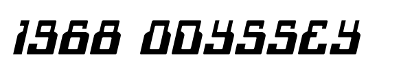 1968 Odyssey font preview