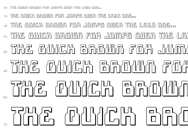 1968 Odyssey font waterfall