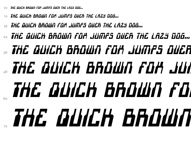 1968 Odyssey font waterfall
