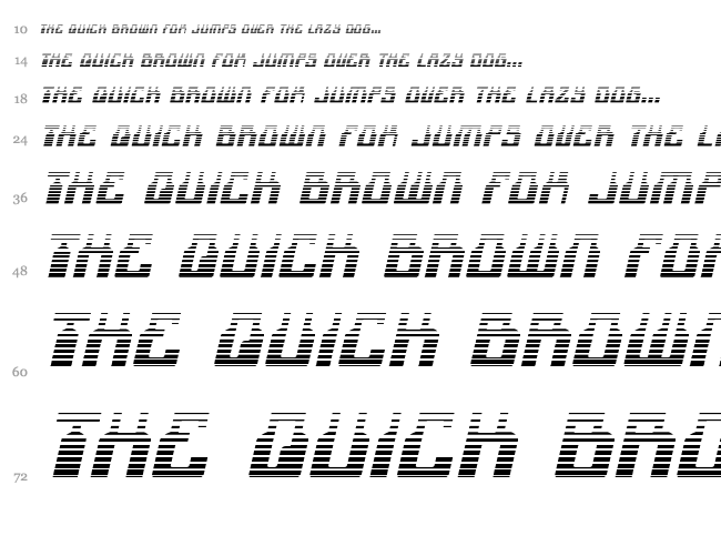 1968 Odyssey font waterfall