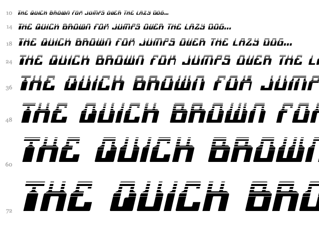 1968 Odyssey font waterfall