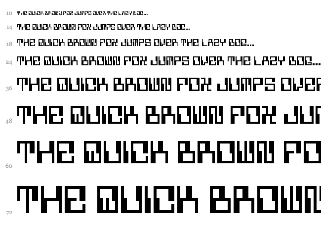 5 Computerized font waterfall