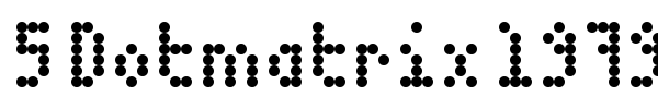5 Dotmatrix 1979 font