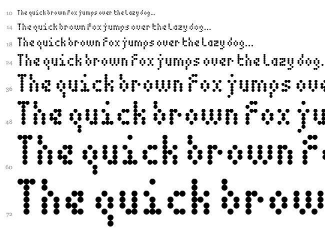 5 Dotmatrix 1979 font waterfall