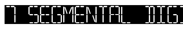 7 Segmental Digital Display font