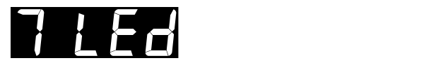 7 LED font