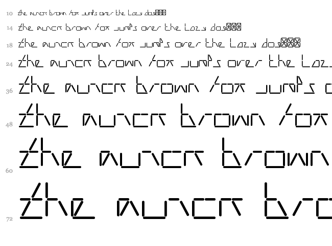 AI Liftled font waterfall