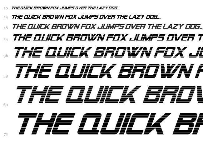 Alien Encounters font waterfall