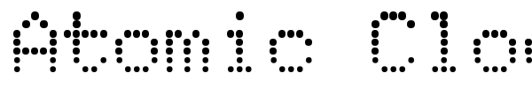 Atomic Clock Radio font