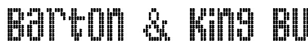Barton & King Bus font