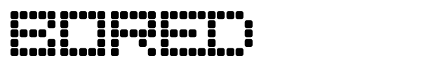 Bored font