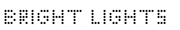 Bright Lights font preview
