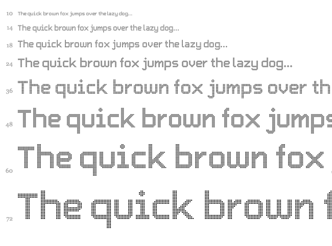 Charlie Dotted font waterfall