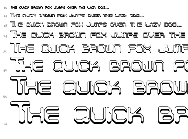 Chintzy CPU BRK font waterfall