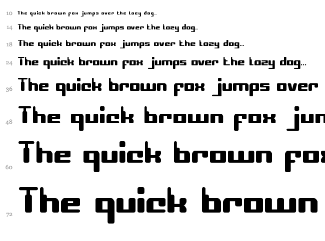 Computer Robot font waterfall