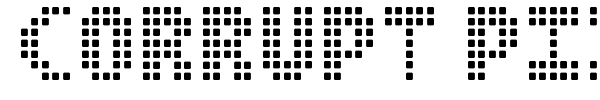 Corrupt Pixel font