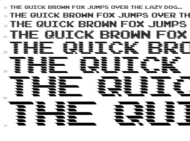DeadCRT font waterfall