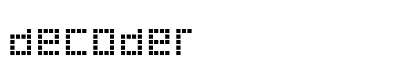 Decoder font