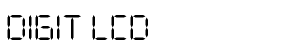 Digit LCD font