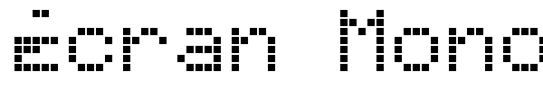 ?cran Monochrome font