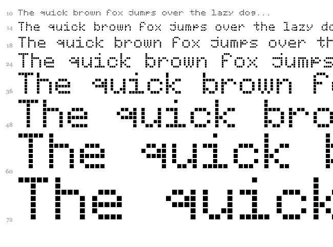 ?cran Monochrome font waterfall