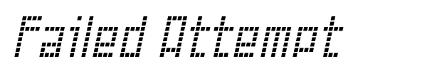 Failed Attempt font