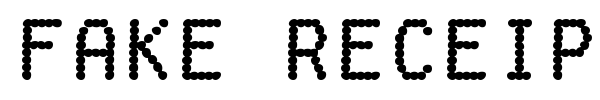 Fake Receipt font
