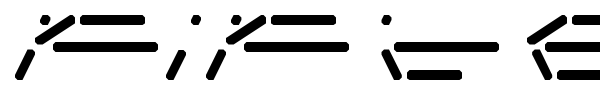 Fifteen Segment Rush LDR font