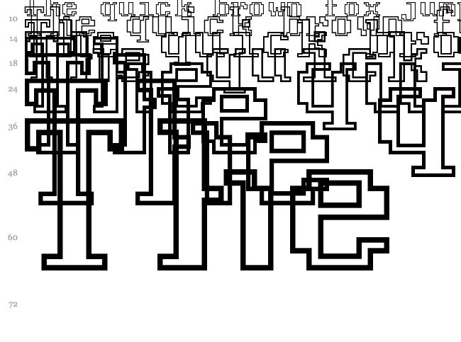 FixCystNeon font waterfall