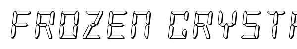 Frozen Crystal font preview
