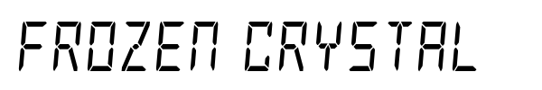 Frozen Crystal font preview