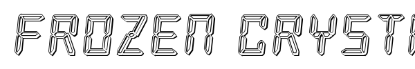 Frozen Crystal font preview