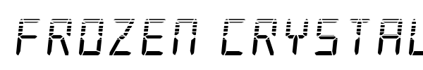 Frozen Crystal font preview