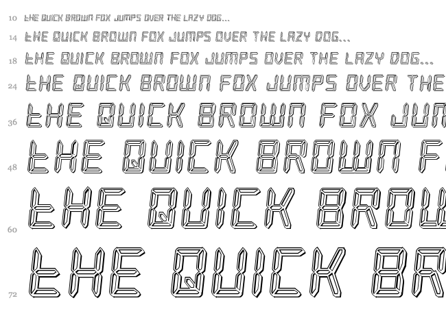 Frozen Crystal font waterfall