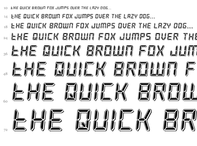 Frozen Crystal font waterfall
