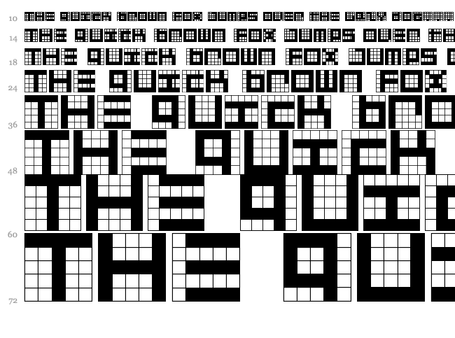 Give Me 5 font waterfall