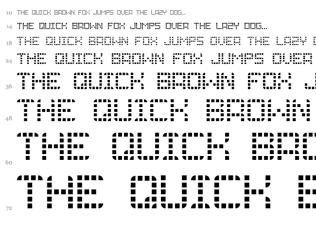 Grid font waterfall