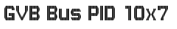 GVB Bus PID 10x7 font
