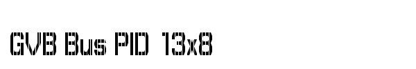 GVB Bus PID 13x8 font
