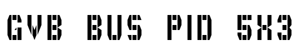 GVB Bus PID 5x3 font