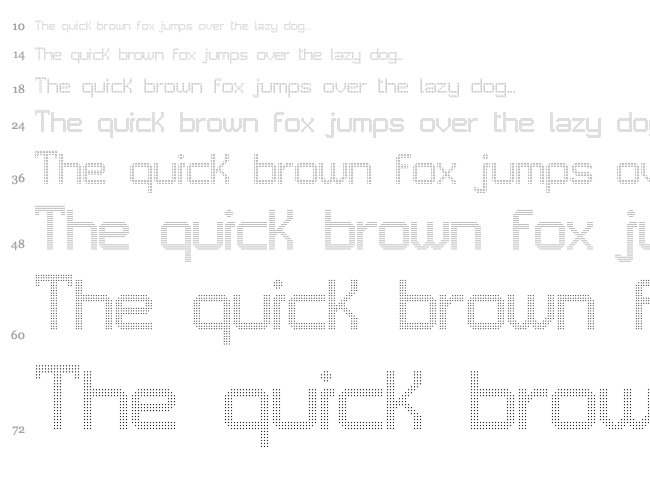 JD DigiSquare font waterfall