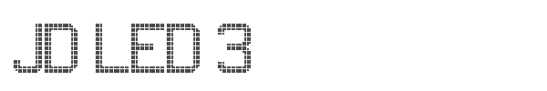 JD LED 3 font