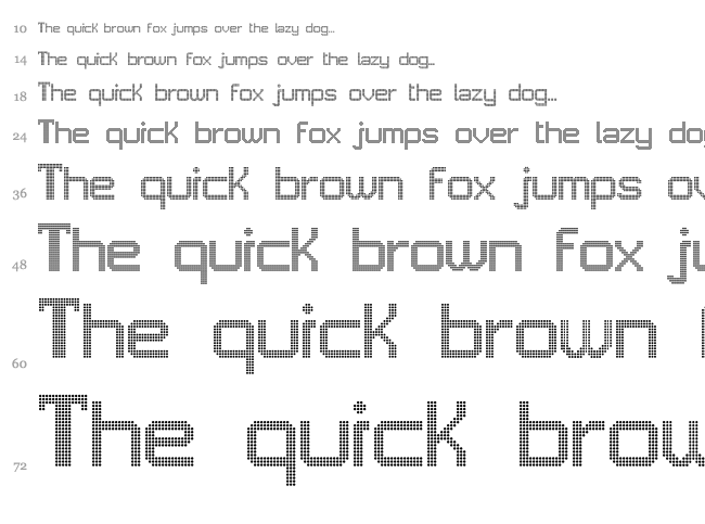 JD LED5 font waterfall