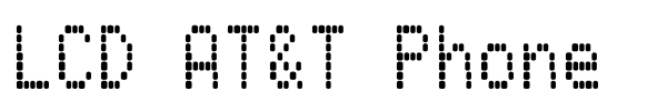 LCD AT&T Phone font