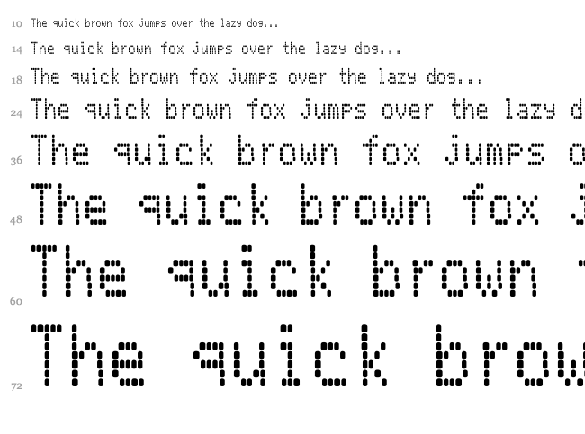 LCD AT&T Phone font waterfall