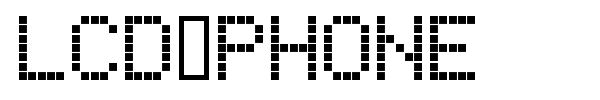 LCD Phone font